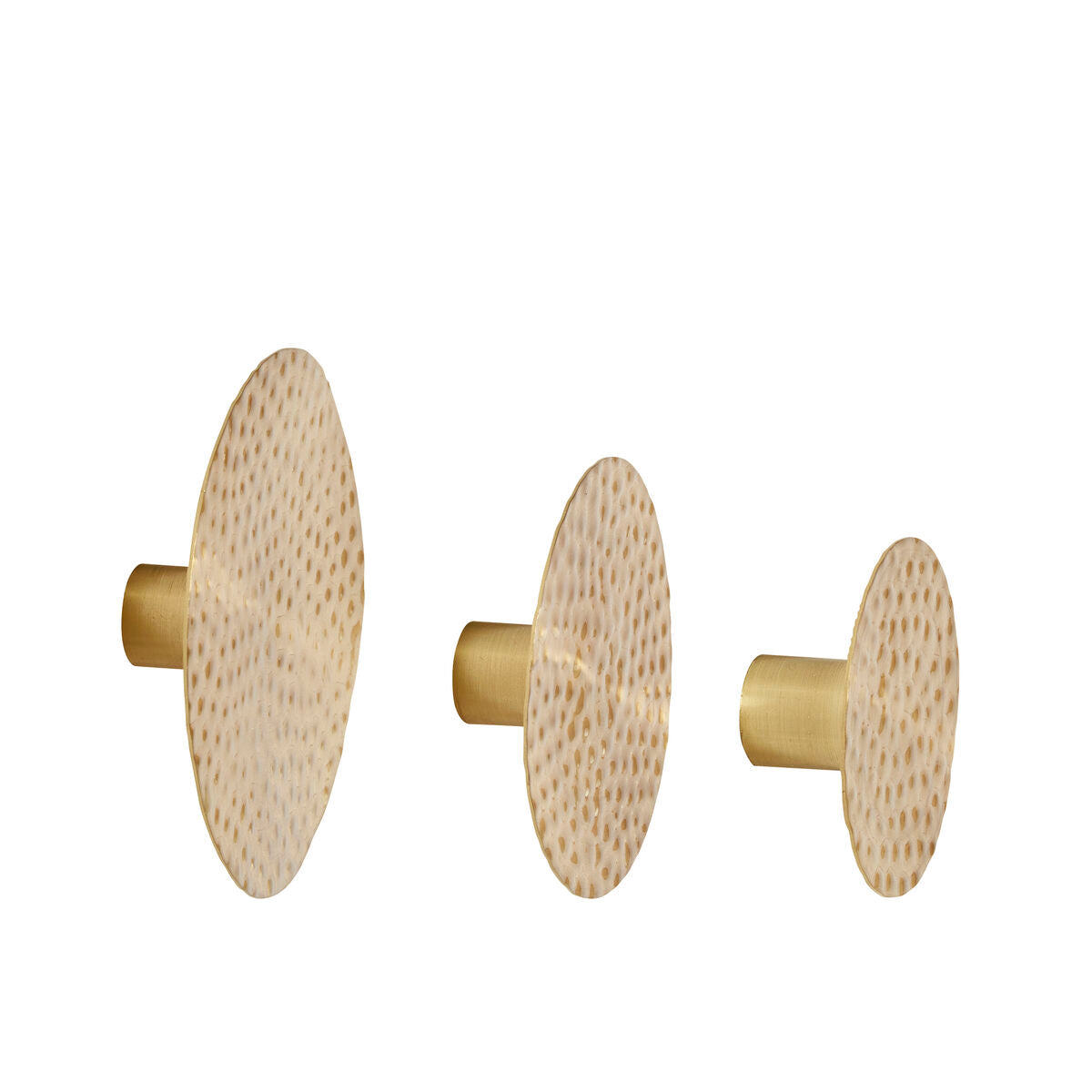 Flint Knobs Textured/Brass (set of 3)