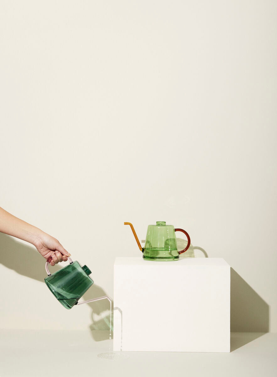 Flora Watering Can Green/Amber