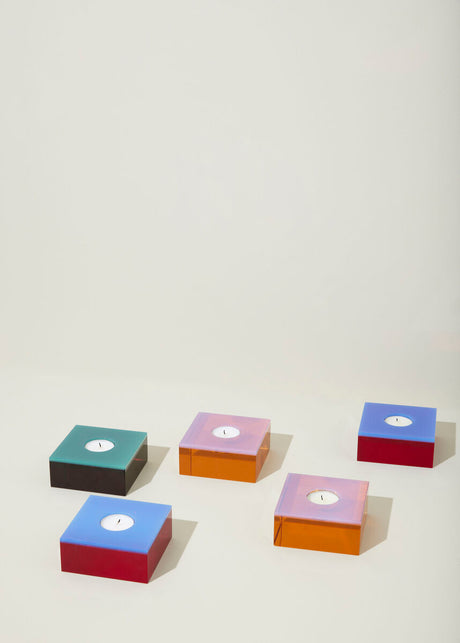 Flux Tealight Holder Pink/Orange