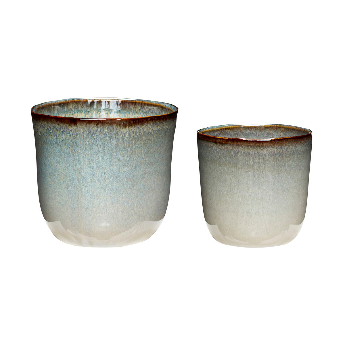 Glaze Pots Beige (set of 2)