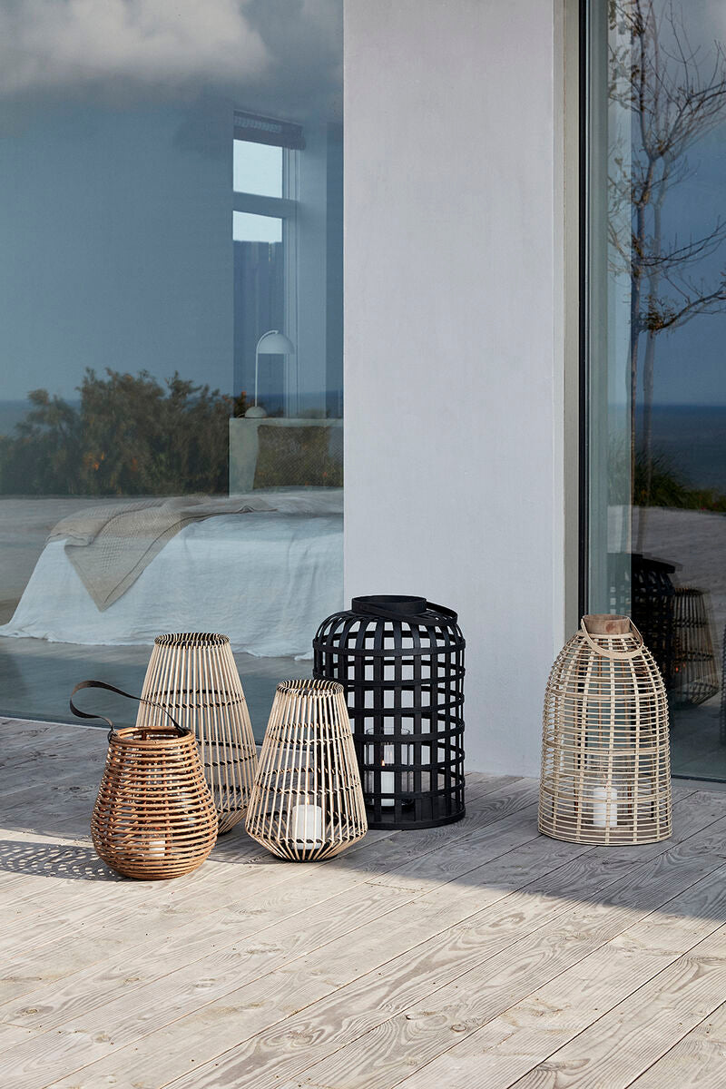 Grid Lanterns Black (set of 2)