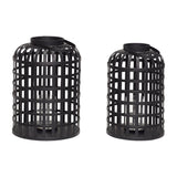 Grid Lanterns Black (set of 2)