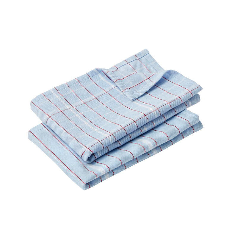 Grid Tea Towels Light blue (set of 2)