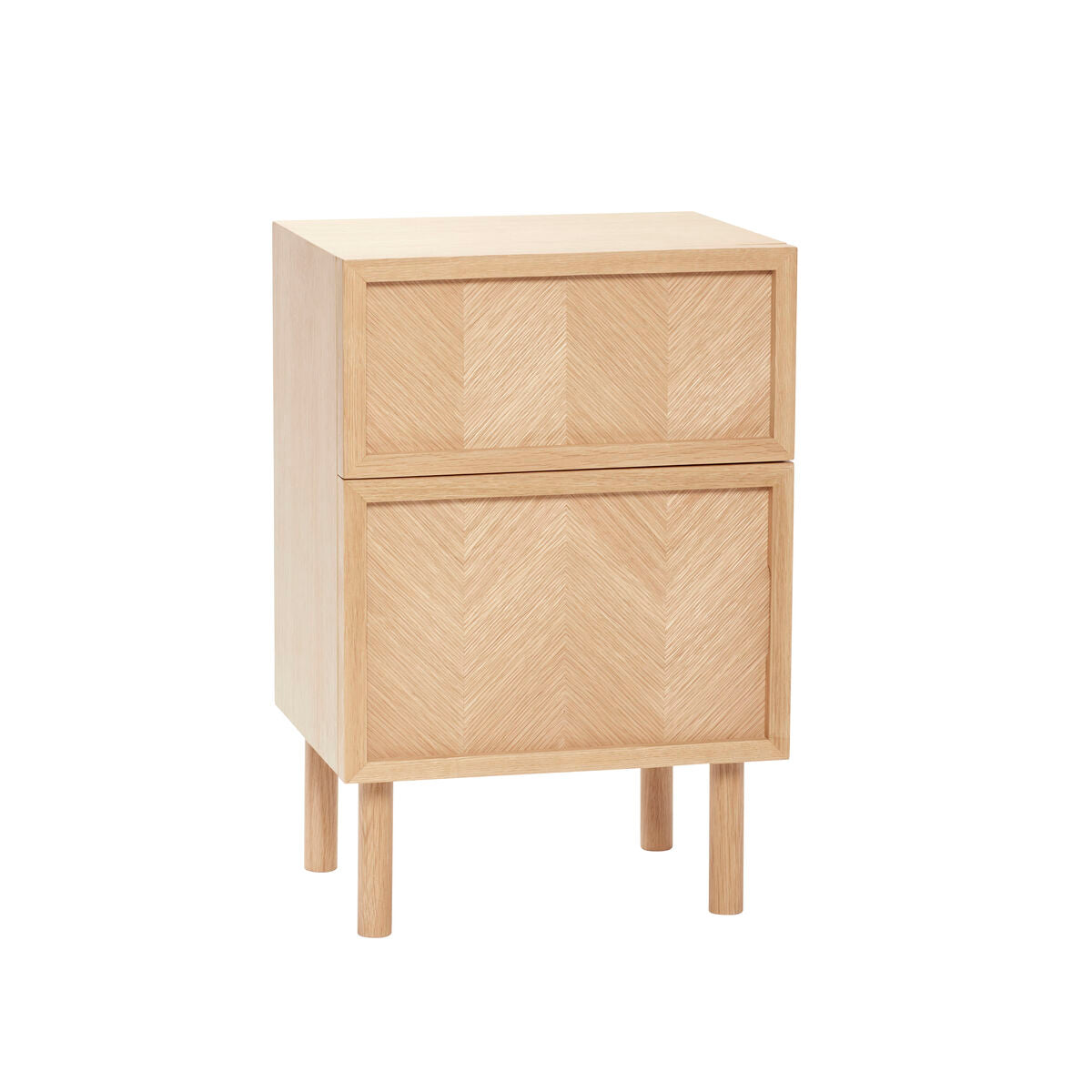 Herringbone Bedside Table Natural