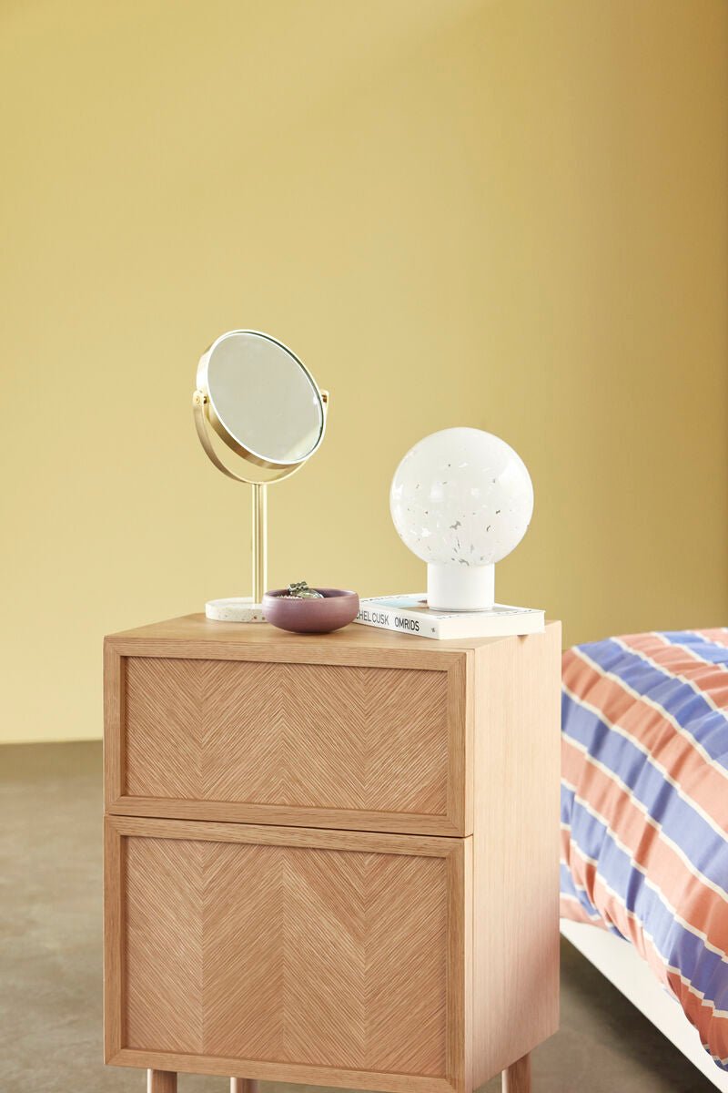 Herringbone Bedside Table Natural