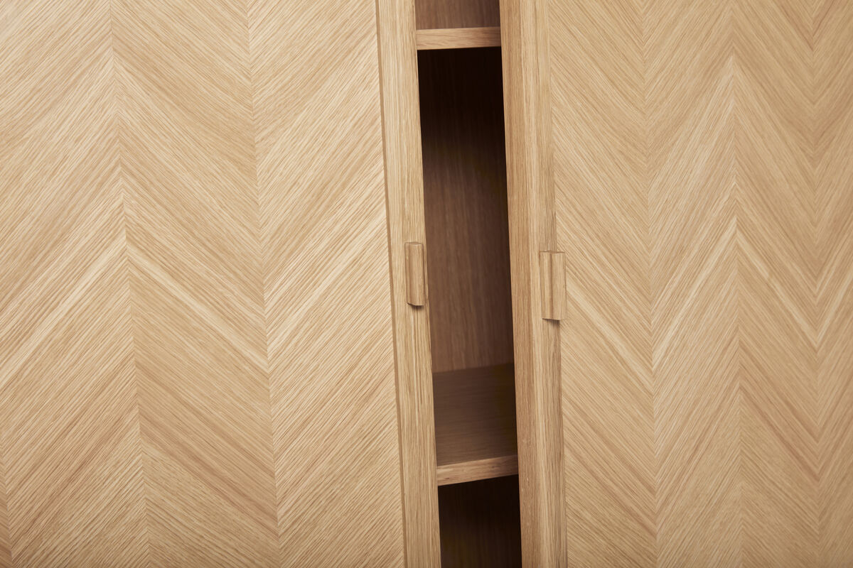 Herringbone Cabinet Medium Natural