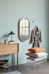 Herringbone Console Table Sliding Doors Natural