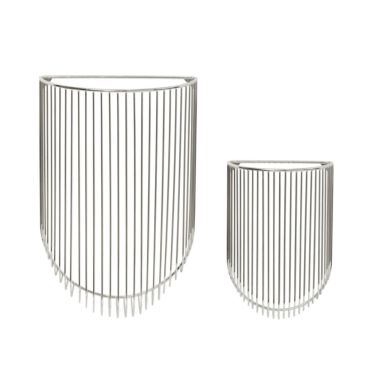 Iris Wall Baskets Nickel (set of 2)