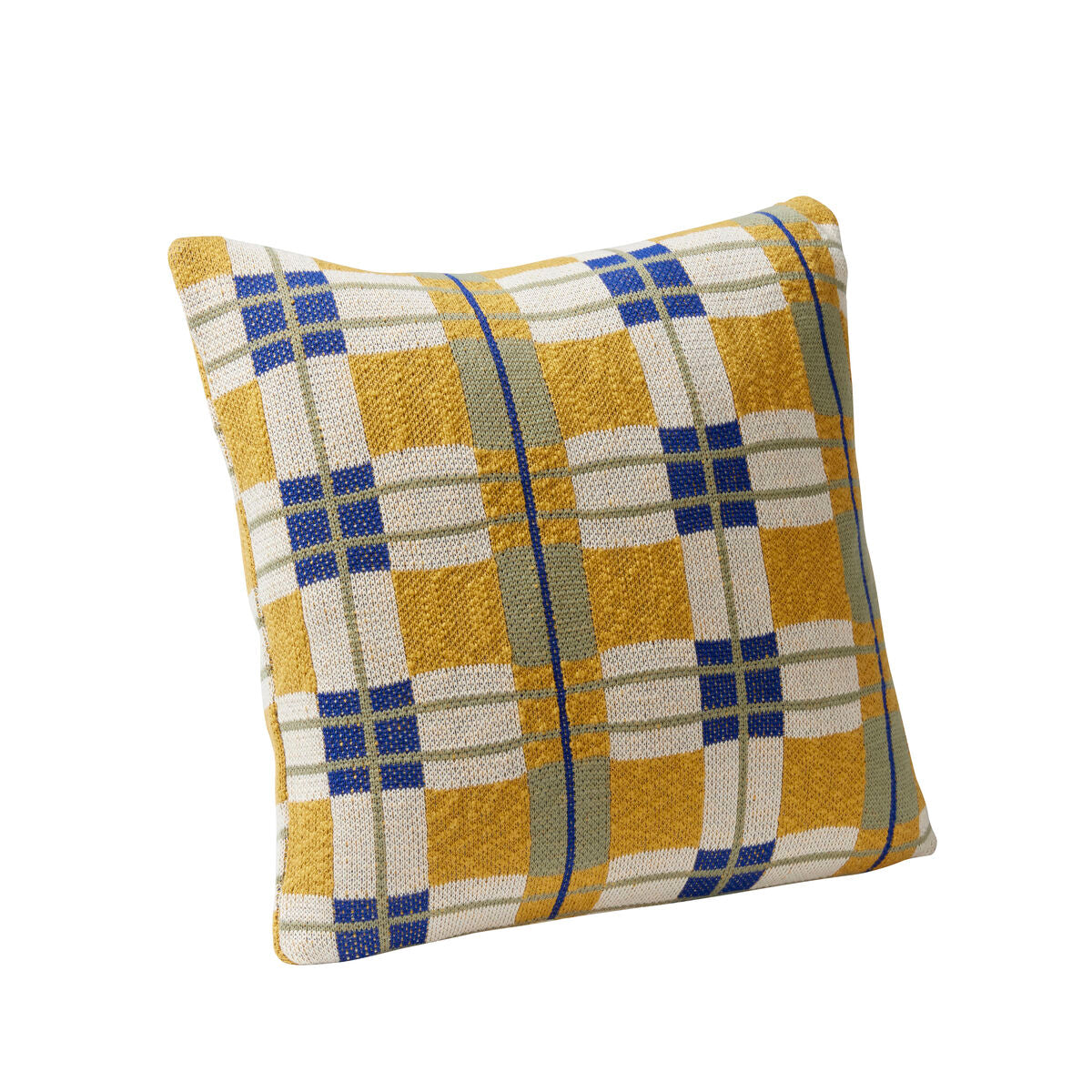 Kaleido Cushion Ochre/Blue