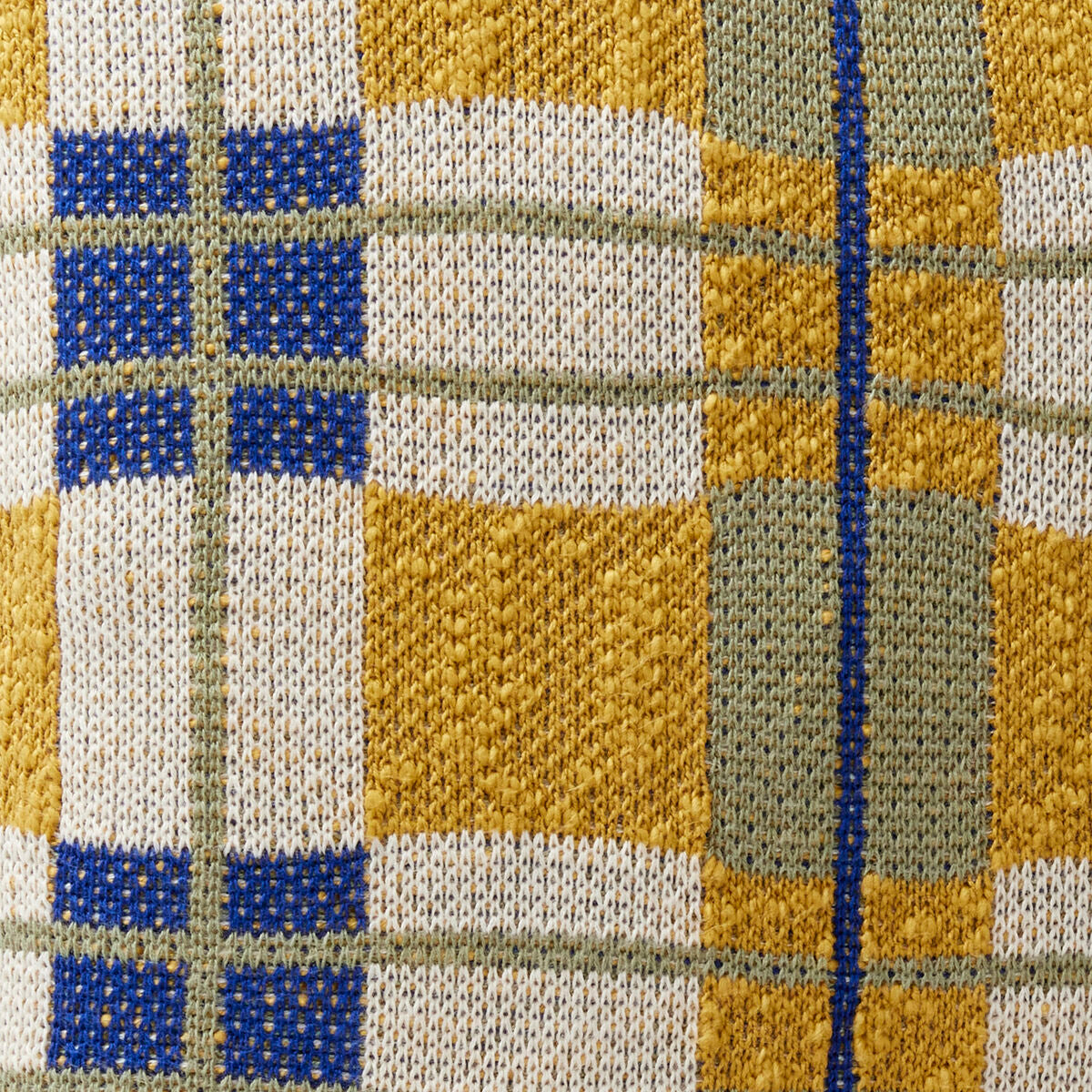 Kaleido Cushion Ochre/Blue