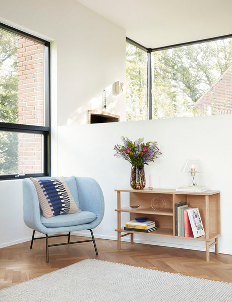 Key Knitted Cushion Blue/Sand/Grey