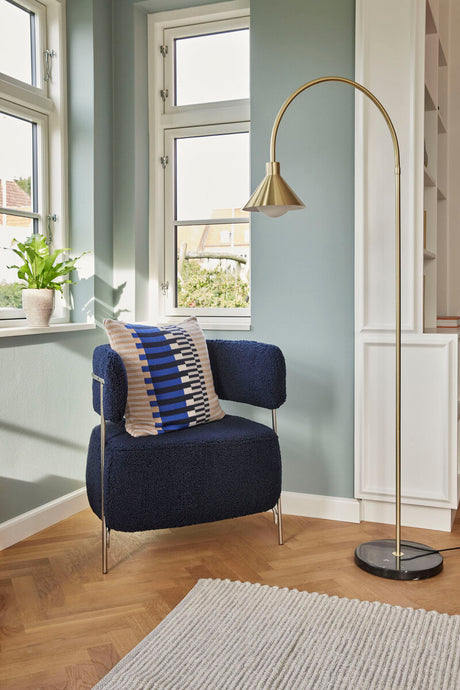 Key Knitted Cushion Blue/Sand/Grey