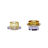 Kiosk Candlesticks Amber/Purple (set of 2)