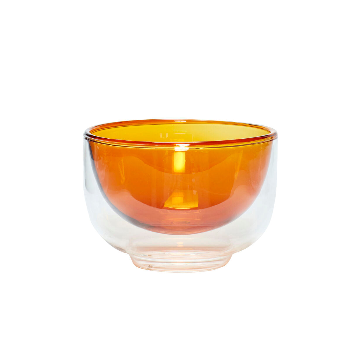 Kiosk Glass Bowl Amber