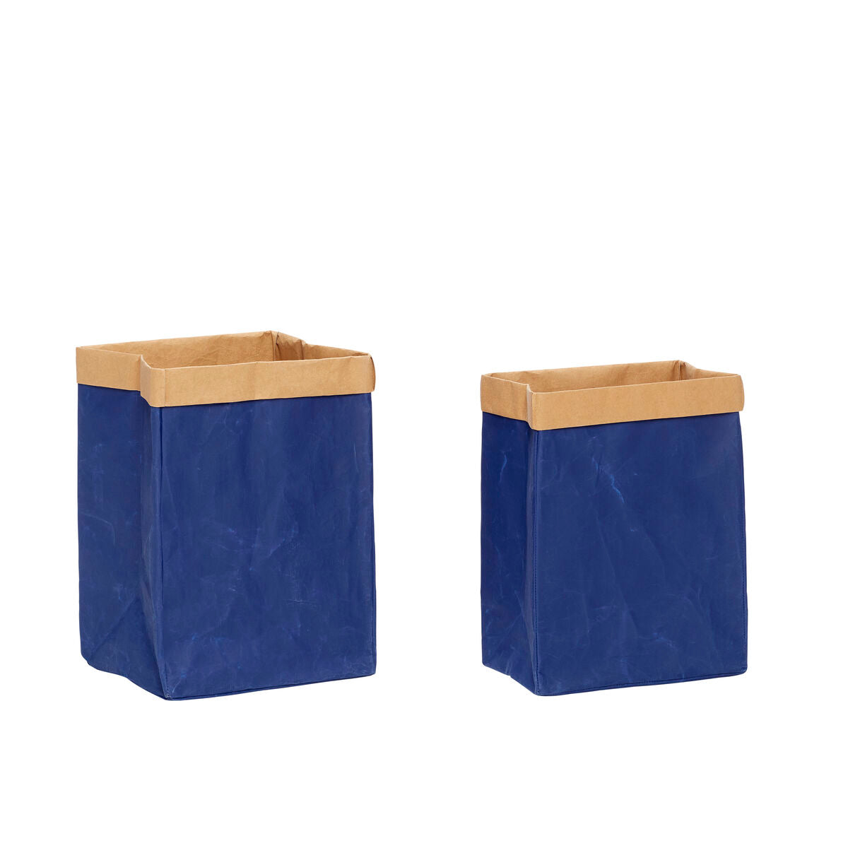 Laundromat Laundry Basket Square Blue/Beige (set of 2)