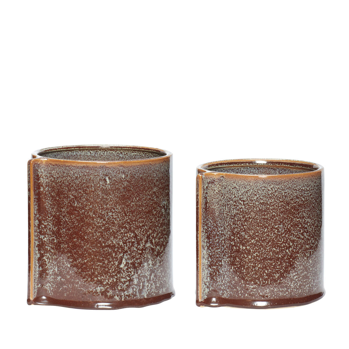 Leaf Pots Maroon (set of 2)