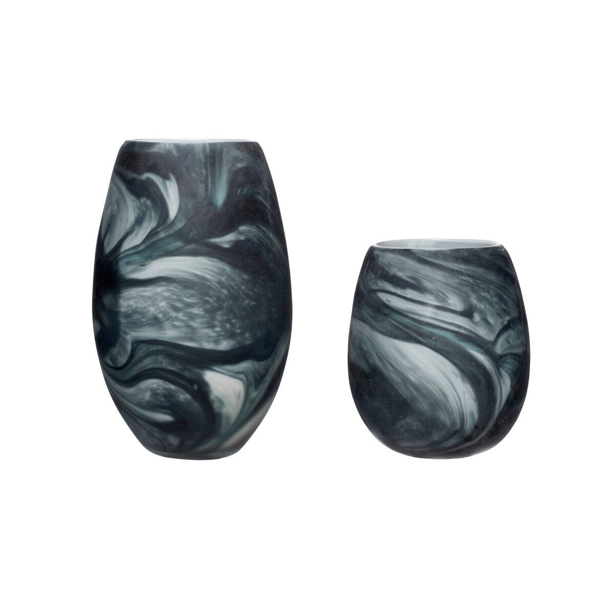 Leaf Vases Peacock (set of 2)