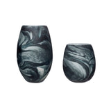 Leaf Vases Peacock (set of 2)