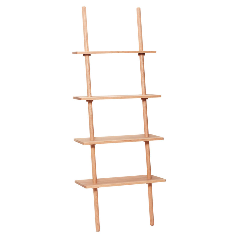 Lean Display Ladder Shelf Natural