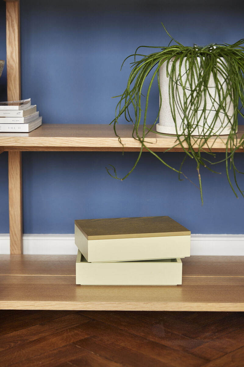 Libre Storage Box Light green/Natural