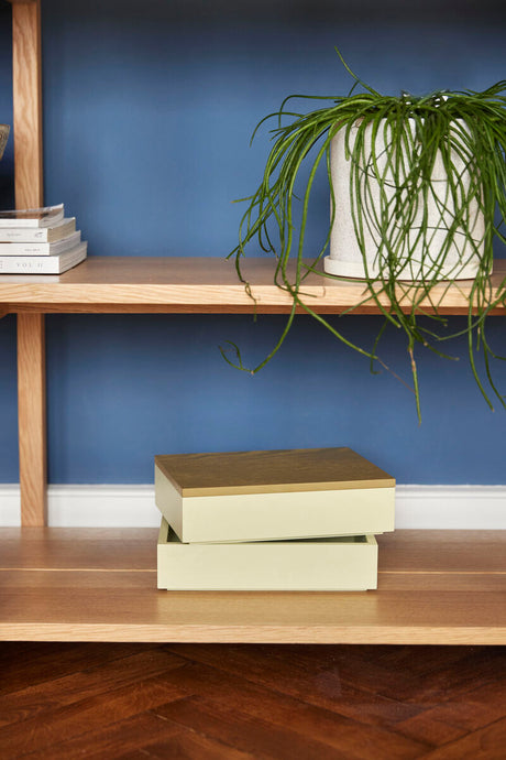 Libre Storage Box Light green/Natural