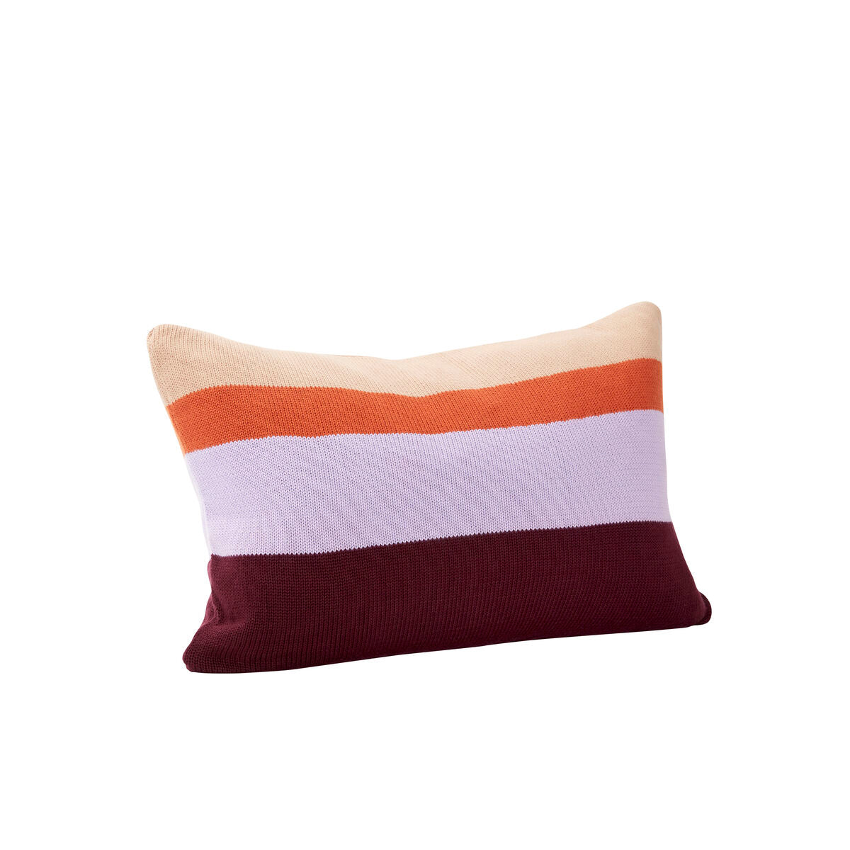 Line Knitted Cushion Sand/Orange/Purple/Burgundy