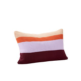 Line Knitted Cushion Sand/Orange/Purple/Burgundy