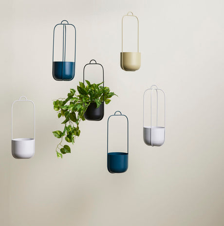 Lotus Hanging Pots Grey (set of 2)