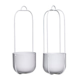 Lotus Hanging Pots Grey (set of 2)