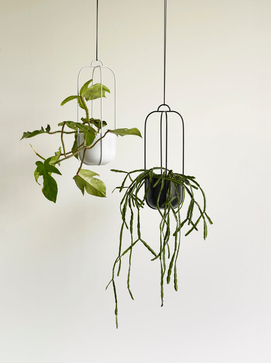 Lotus Hanging Pots Grey (set of 2)