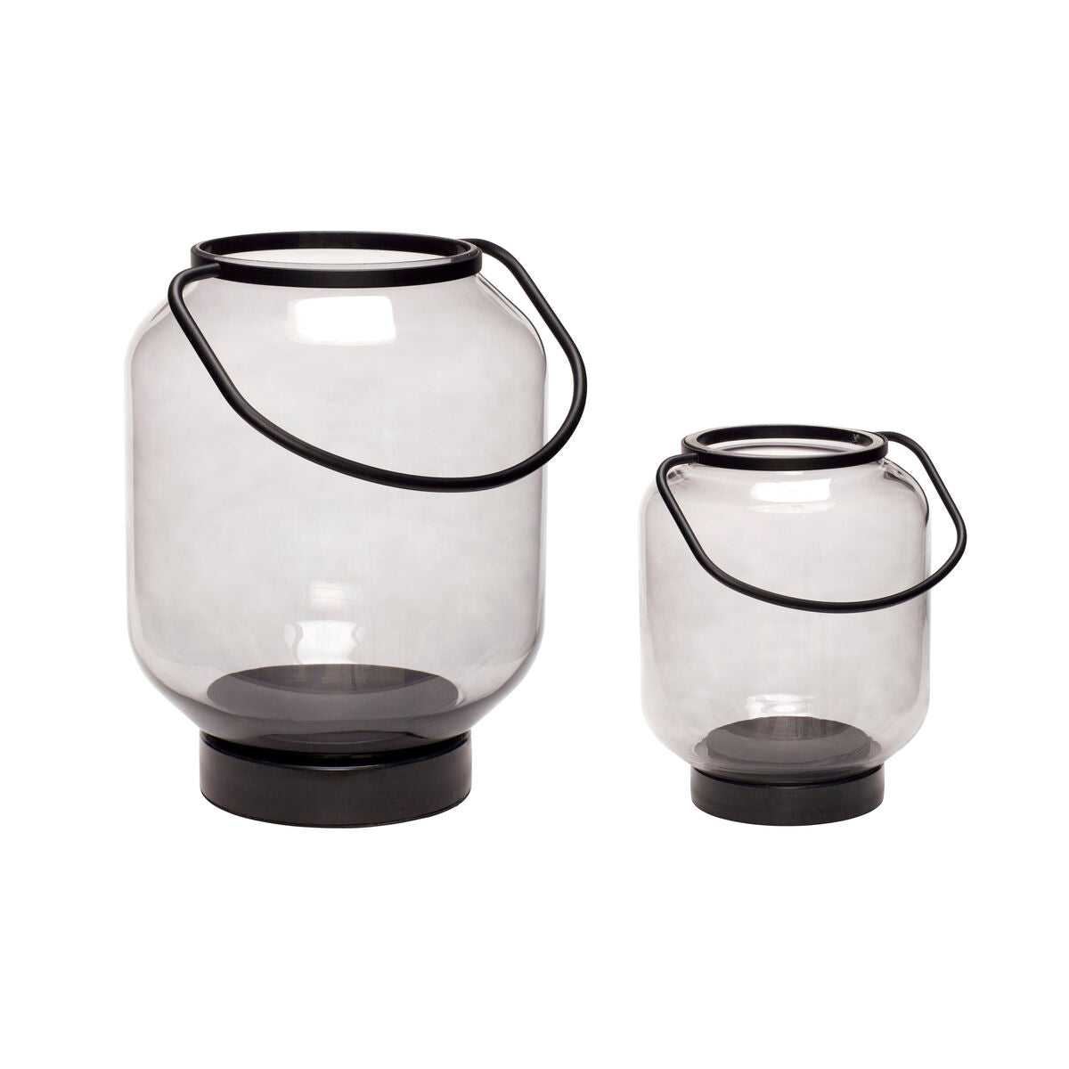 Luminious Lanterns Black/Clear (set of 2)