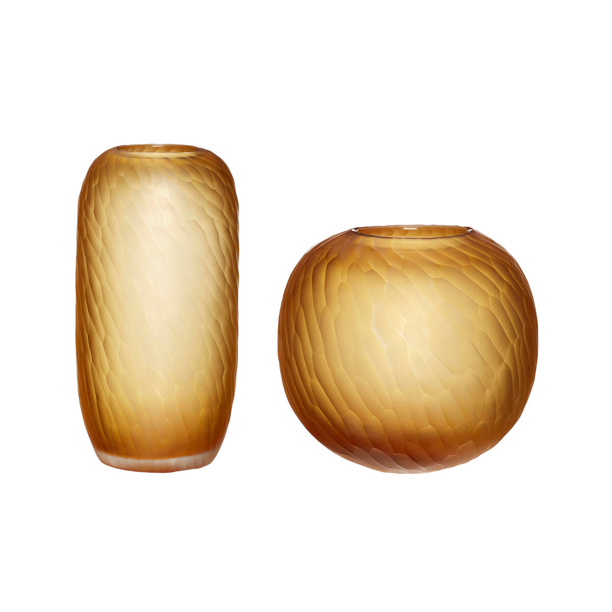 Molecule Vases Textured/Amber (set of 2)