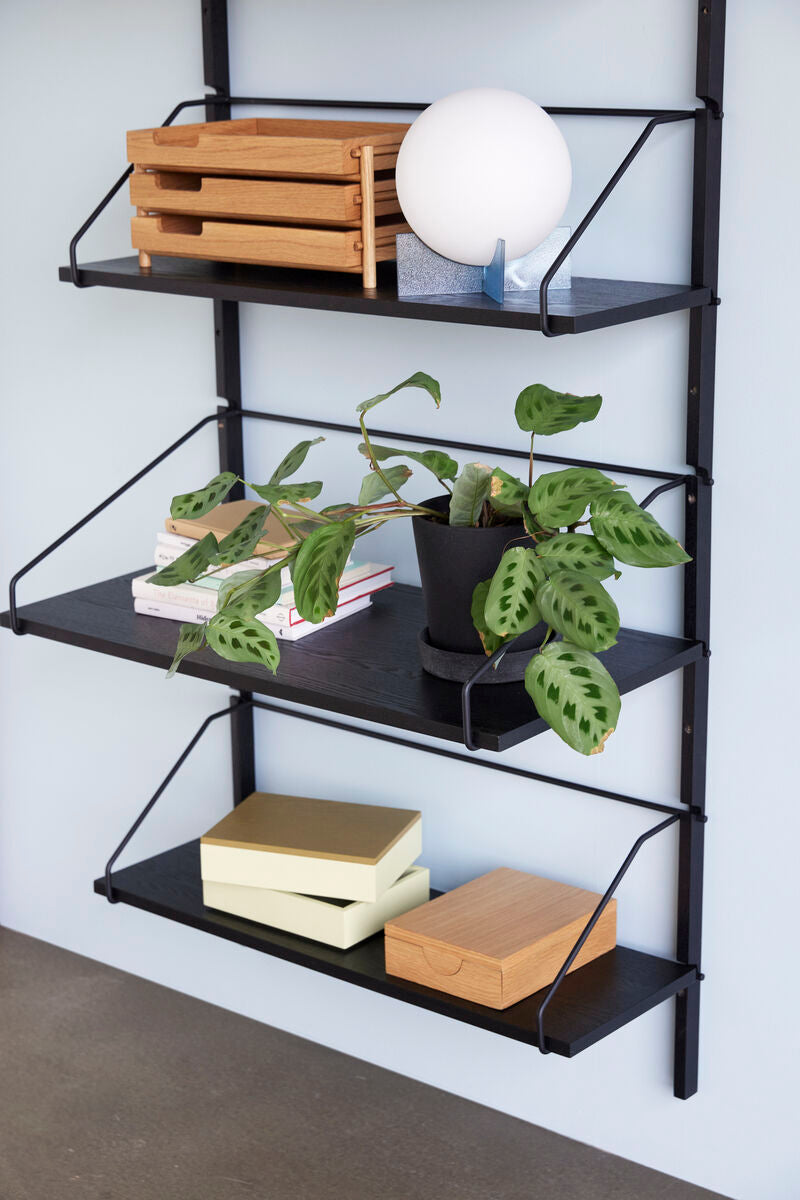 Norm Wall Shelf Unit 4 Shelves Black