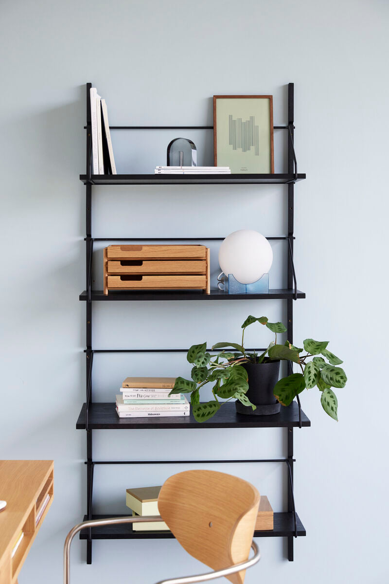 Norm Wall Shelf Unit 4 Shelves Black