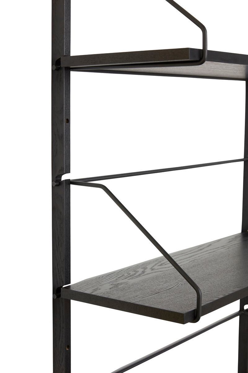 Norm Wall Shelf Unit 4 Shelves Black