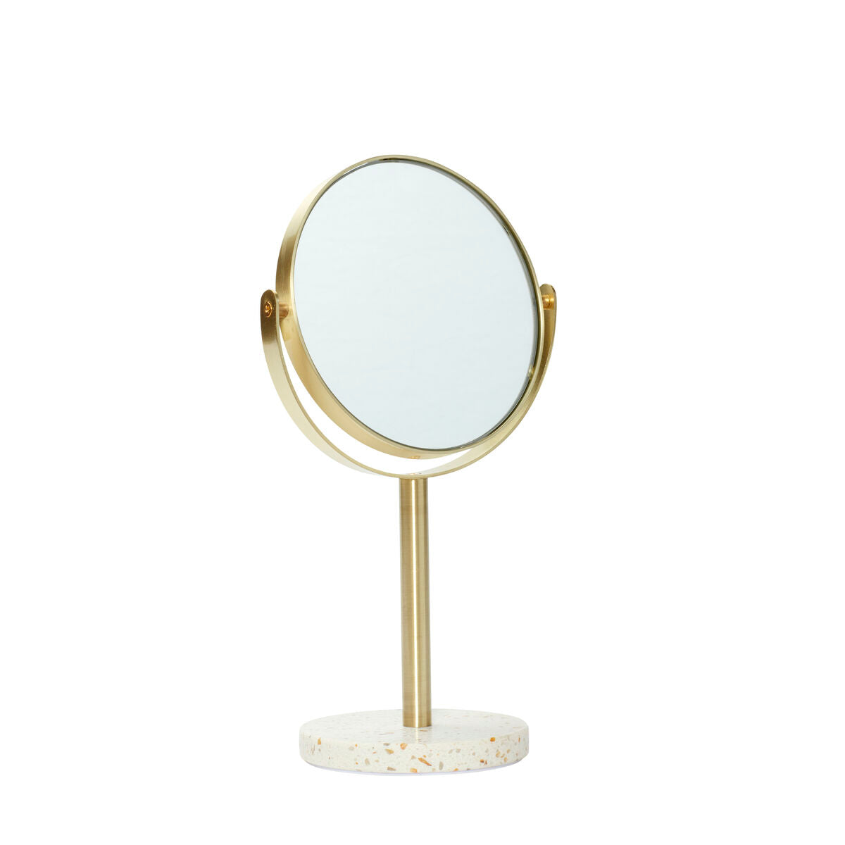 Pamper Table Mirror Brass/Terrazzo