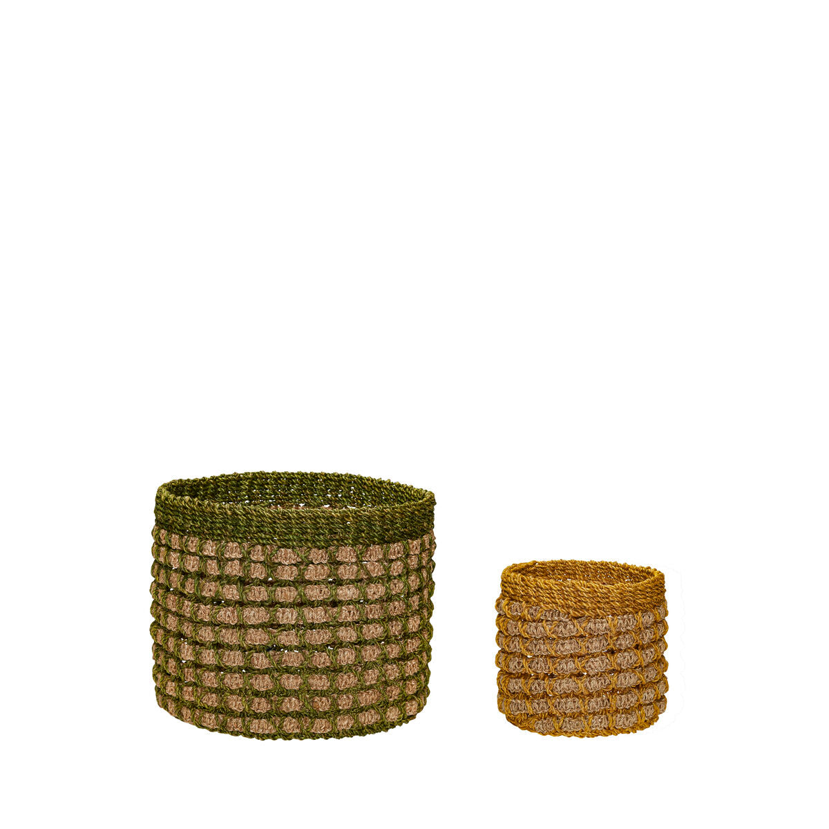 Pine Baskets Natural/Multicolour (set of 2)