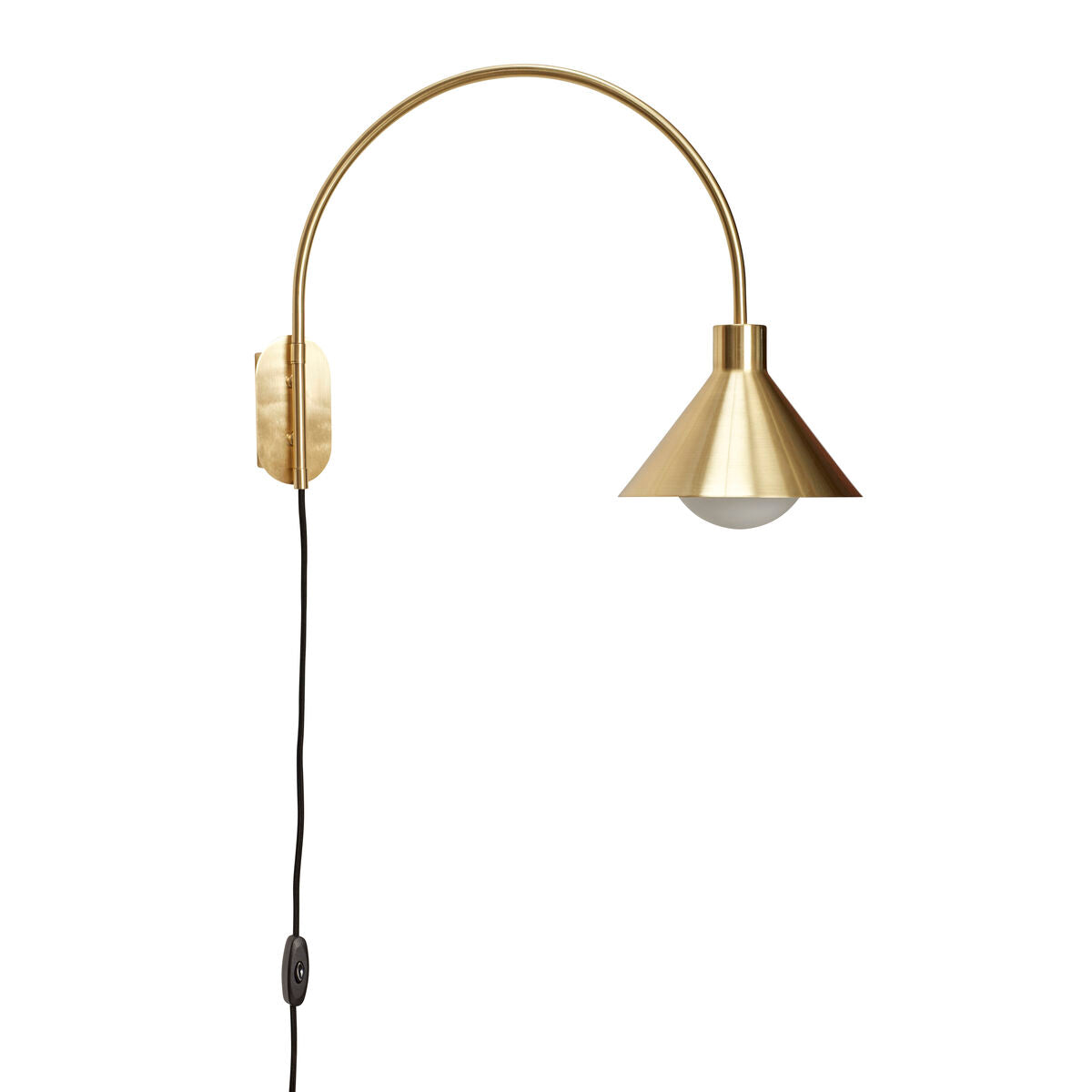 Pipe Wall Lamp Brass