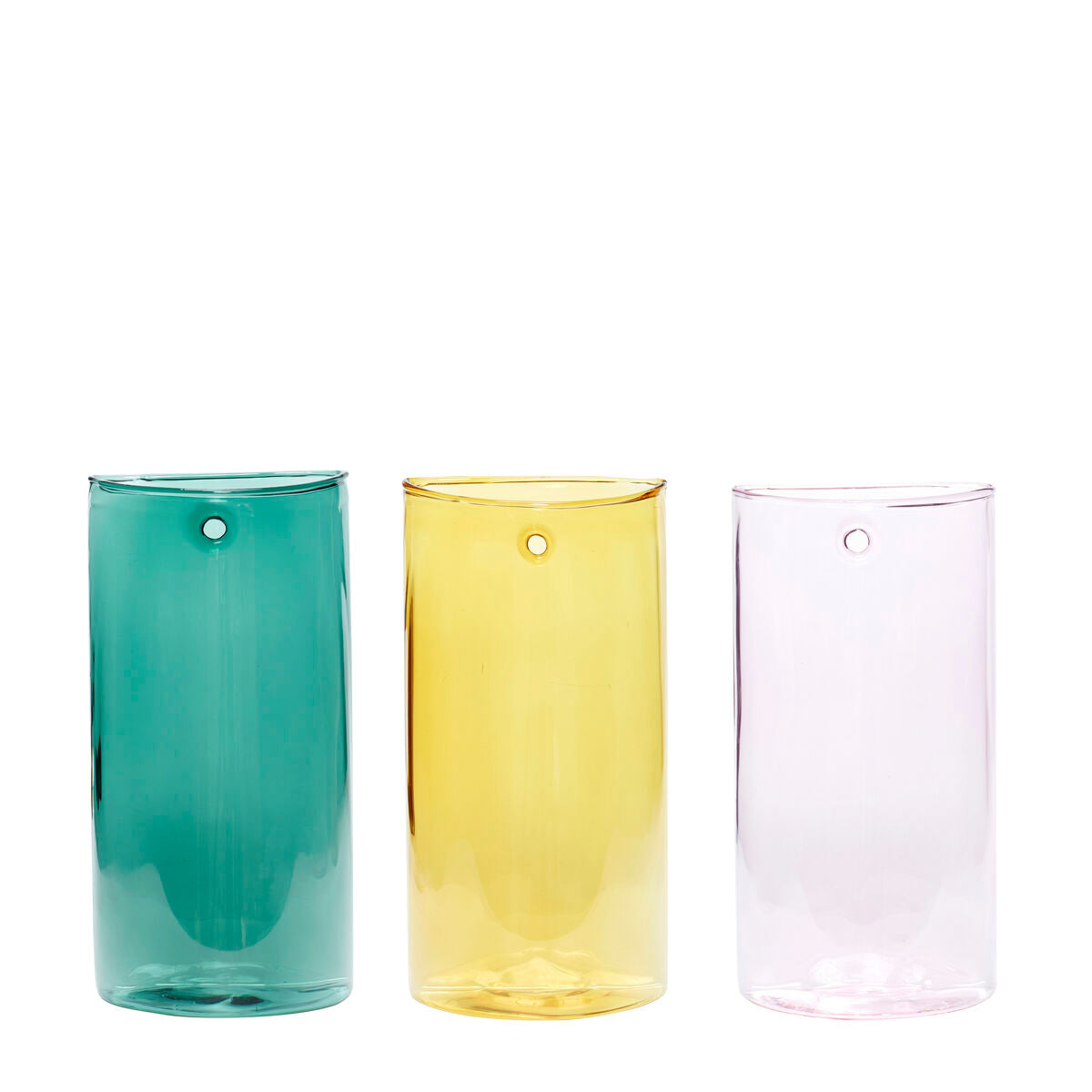 Popsicle Vases Green/Yellow/Rose (set of 3)