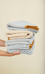 Promenade Towel Small Blue/Sand