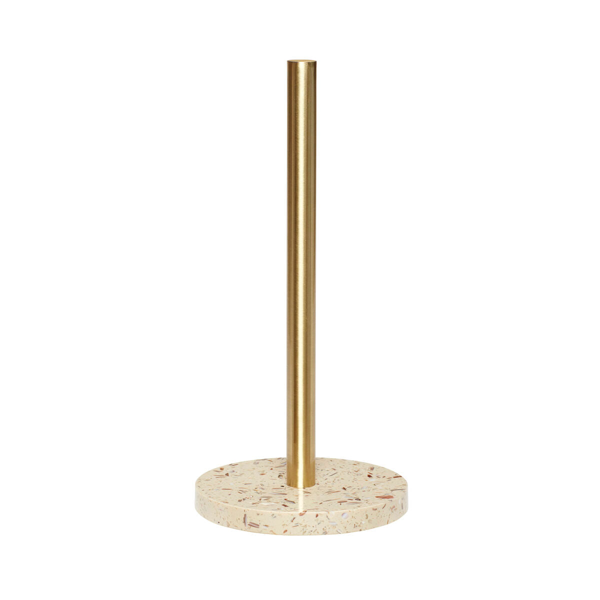 Pure Kitchen Roll Holder Brass/Terrazzo