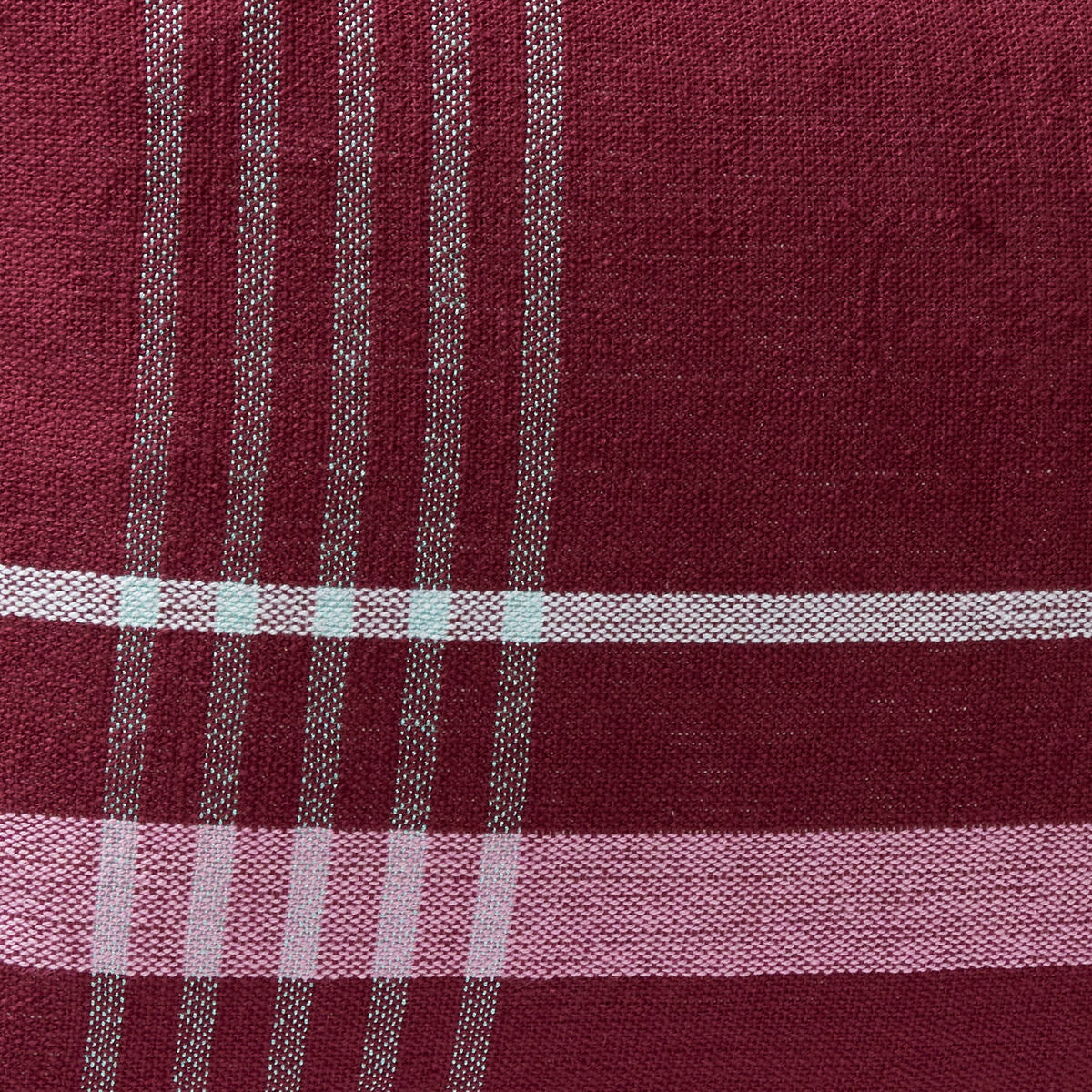 Quadrum Woven Cushion Burgundy/Rose