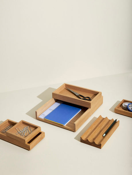 Rail Desk Organiser Natural (set of 2)