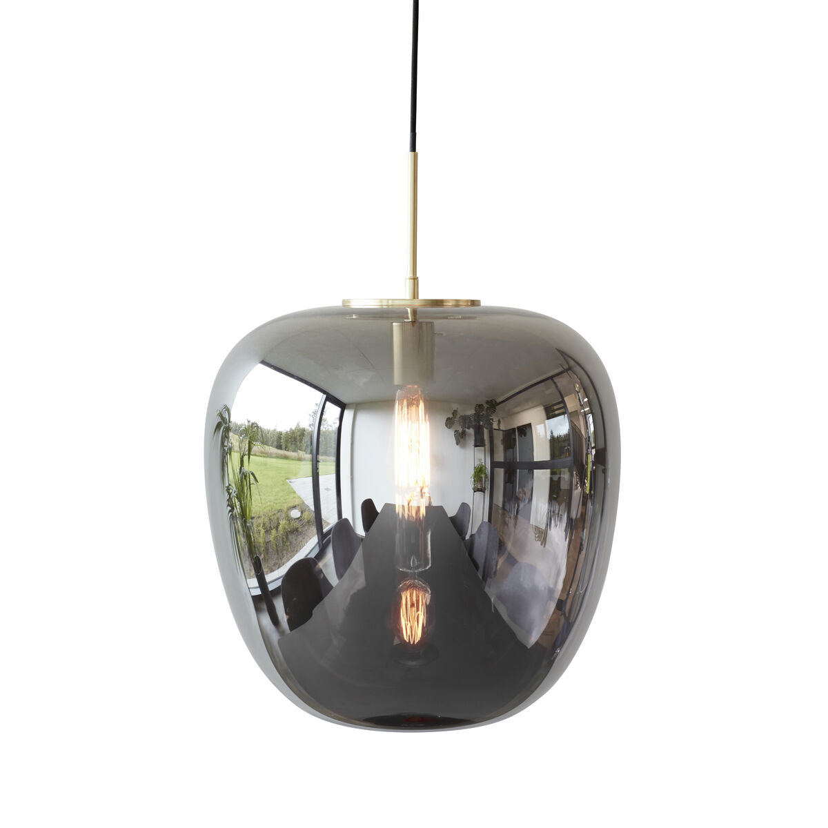 Reflect Pendant Ø40 Grey/Brass