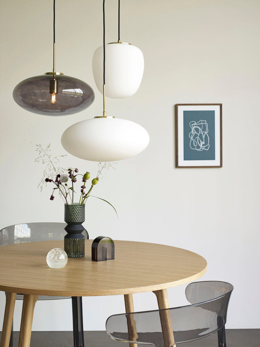 Reflect Pendant Ellipse Grey/Brass