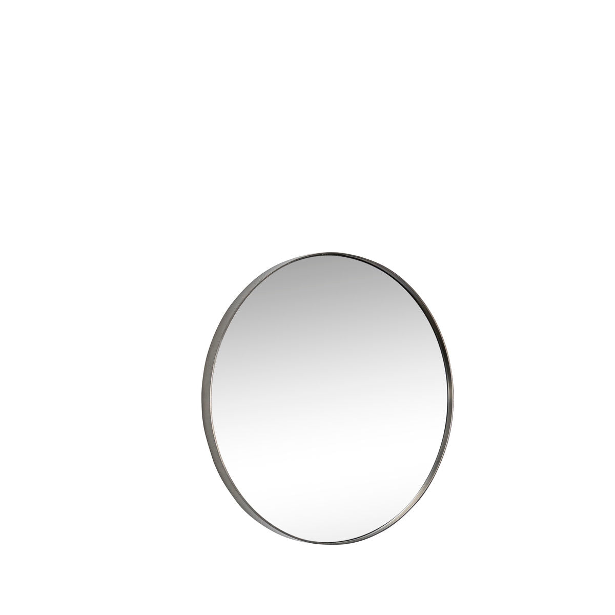 Retro Wall Mirror Round Nickel