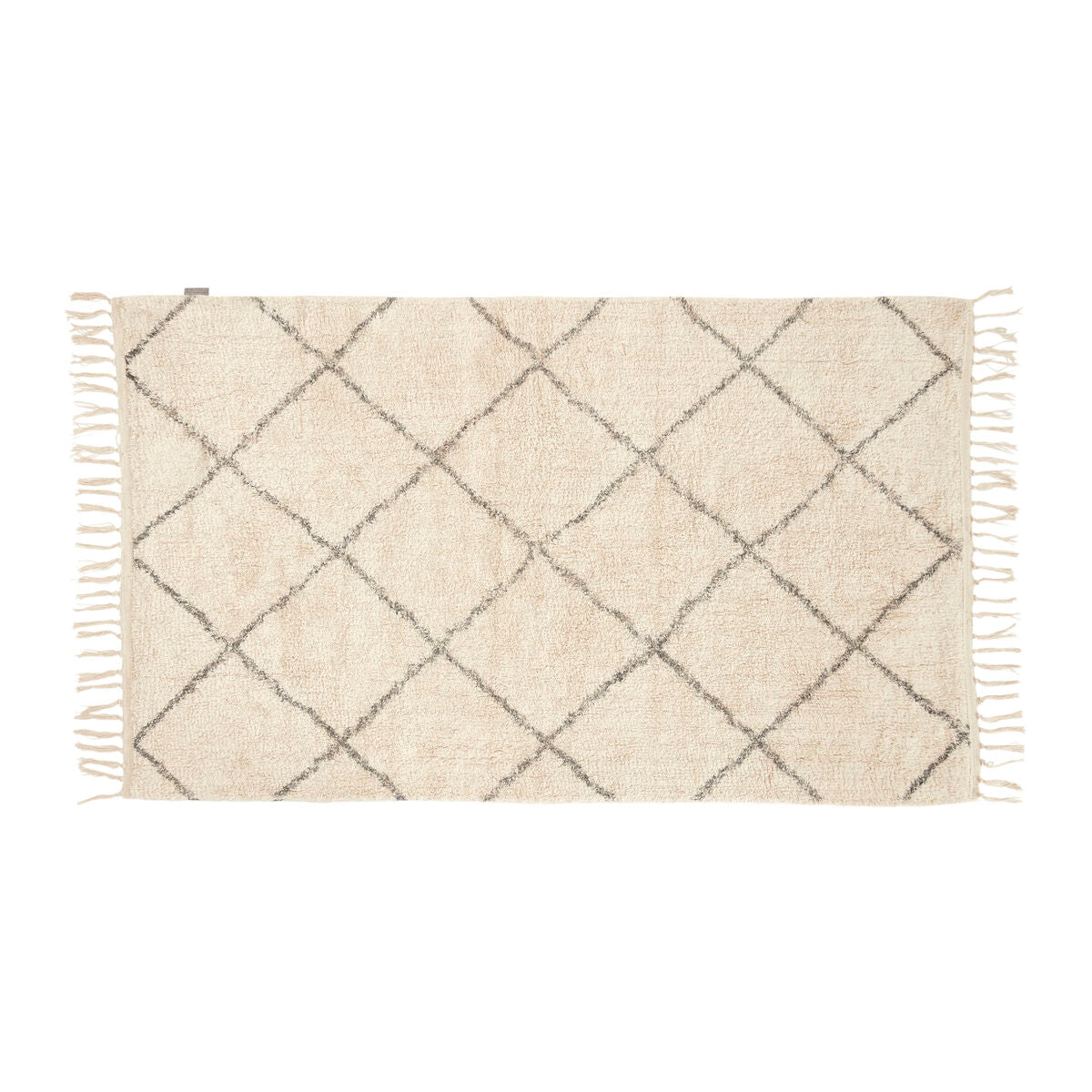 Rhomb Rug Small White/Grey