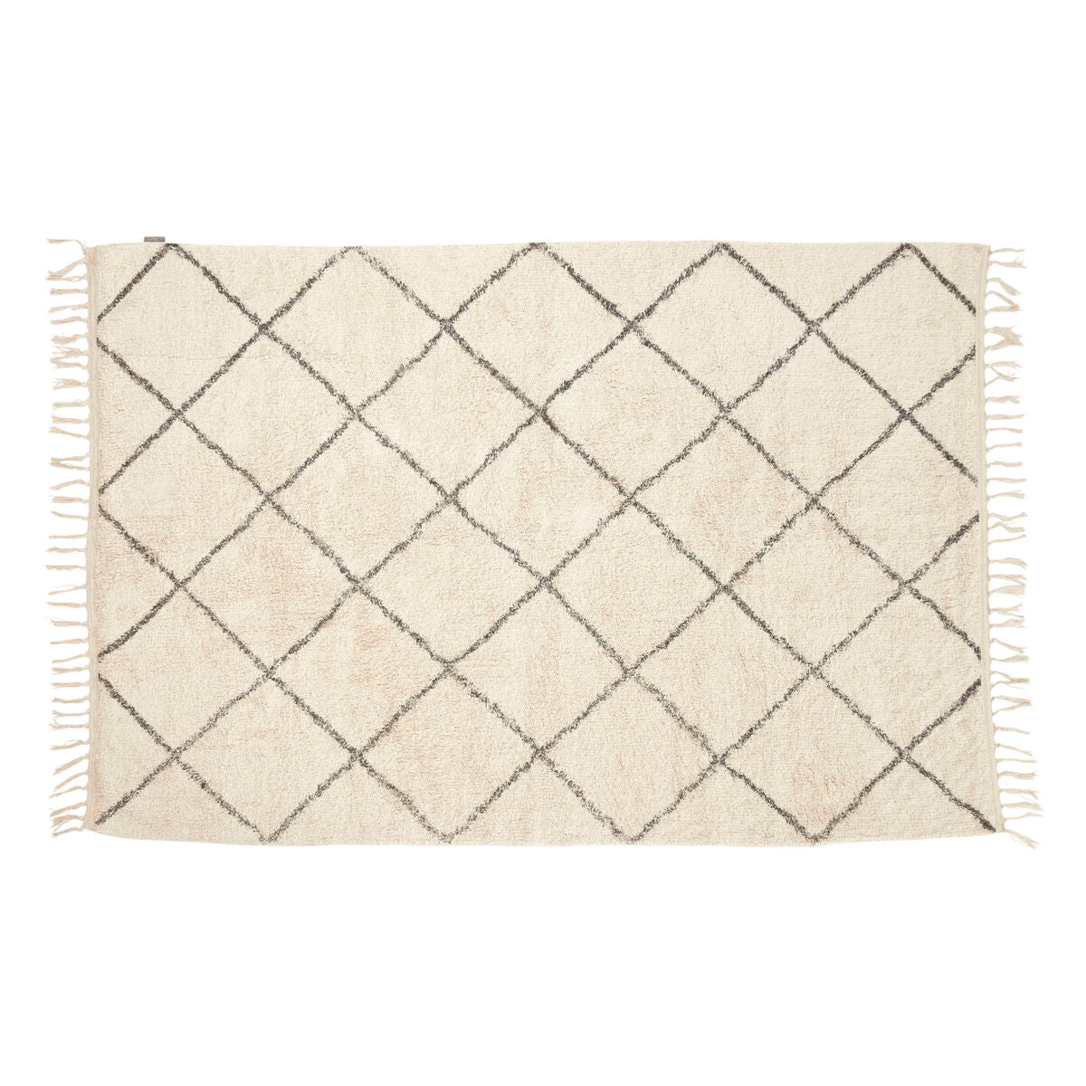 Rhomb Rug Large White/Grey