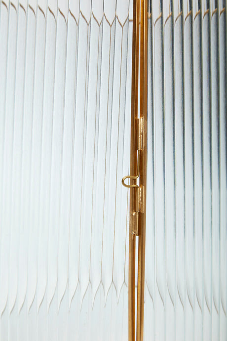 Ripple Lanterns Clear/Brass (set of 2)