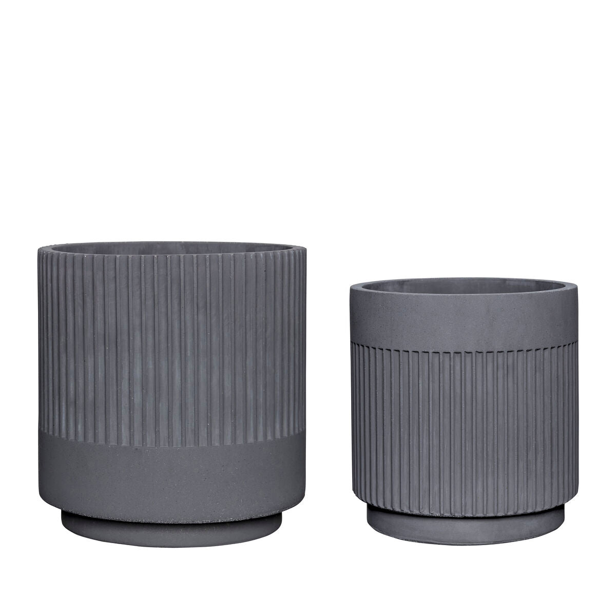 Ripple Pots Dark Grey (set of 2)